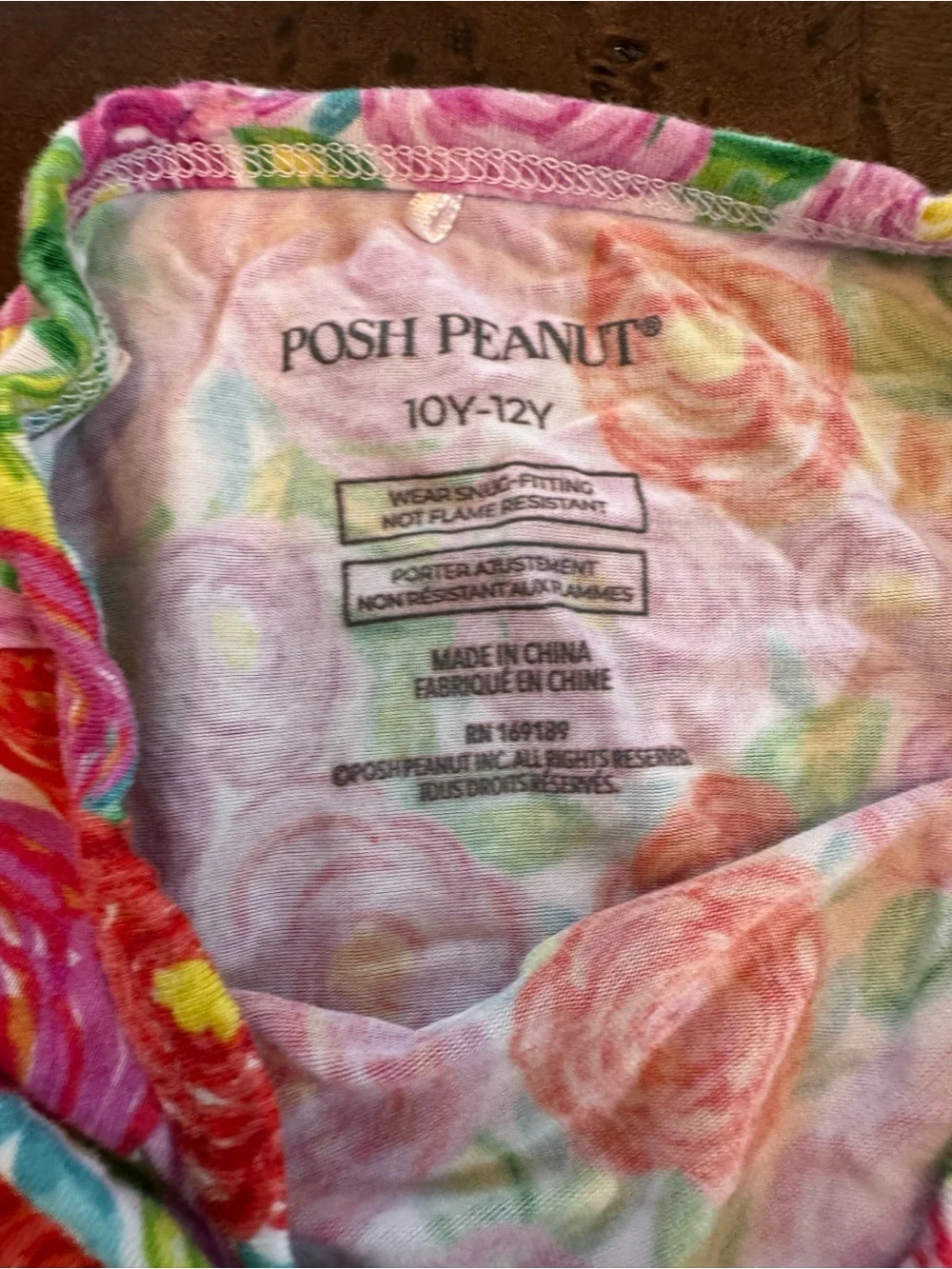 Posh Peanut Pink Bright Floral Long Sleeve Pajama Set